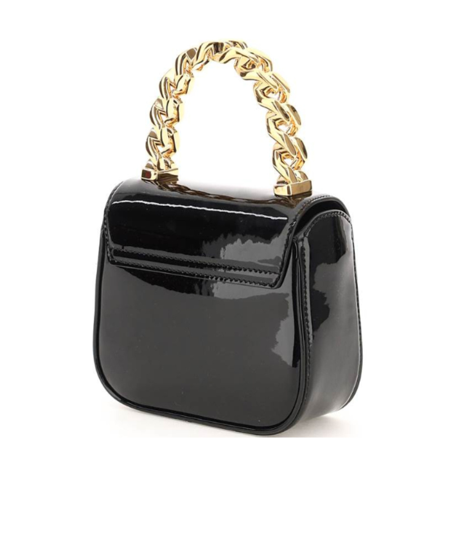 Versace La Medusa Leather Mini Bag In Black