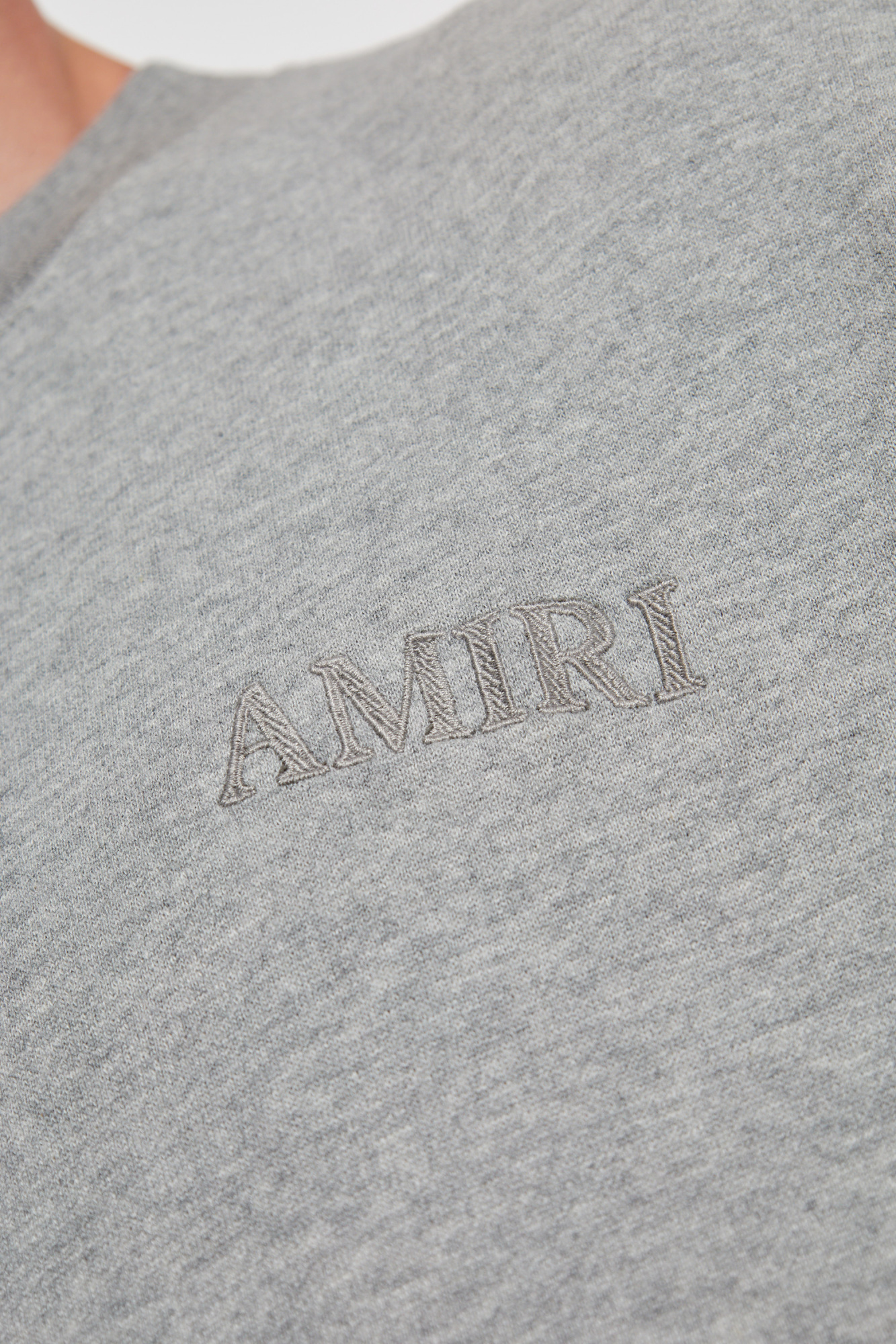 Amiri Embroidered-logo Sweatshirt In Gray
