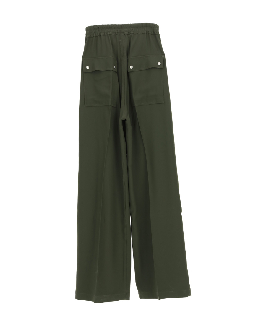 Rick Owens Elasticated Drawstring-fastening Trousers In Green