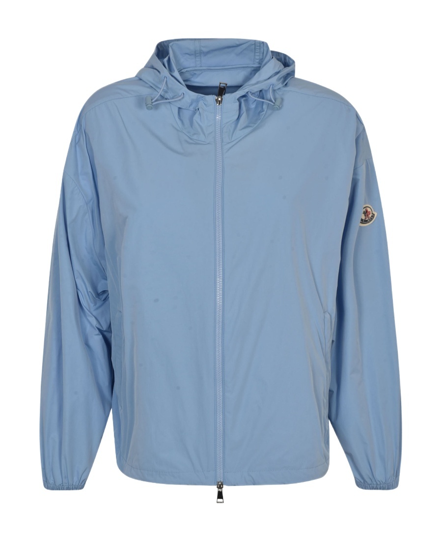 Moncler Tyx Logo-patch Rain Jacket In Blue