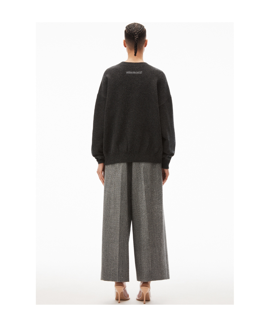 Alexander Wang Beiress Wool Crew-neck Jumper In Black