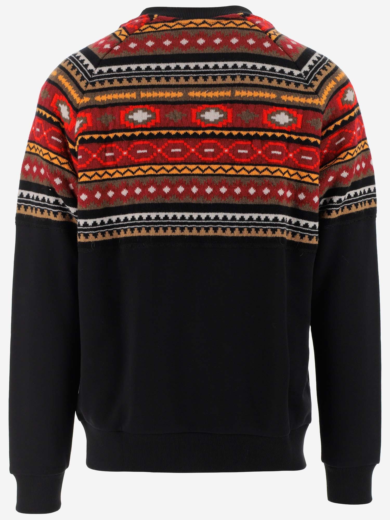 Marcelo Burlon County Of Milan Marcelo Burlon Felpa In Lana E Cotone In Black