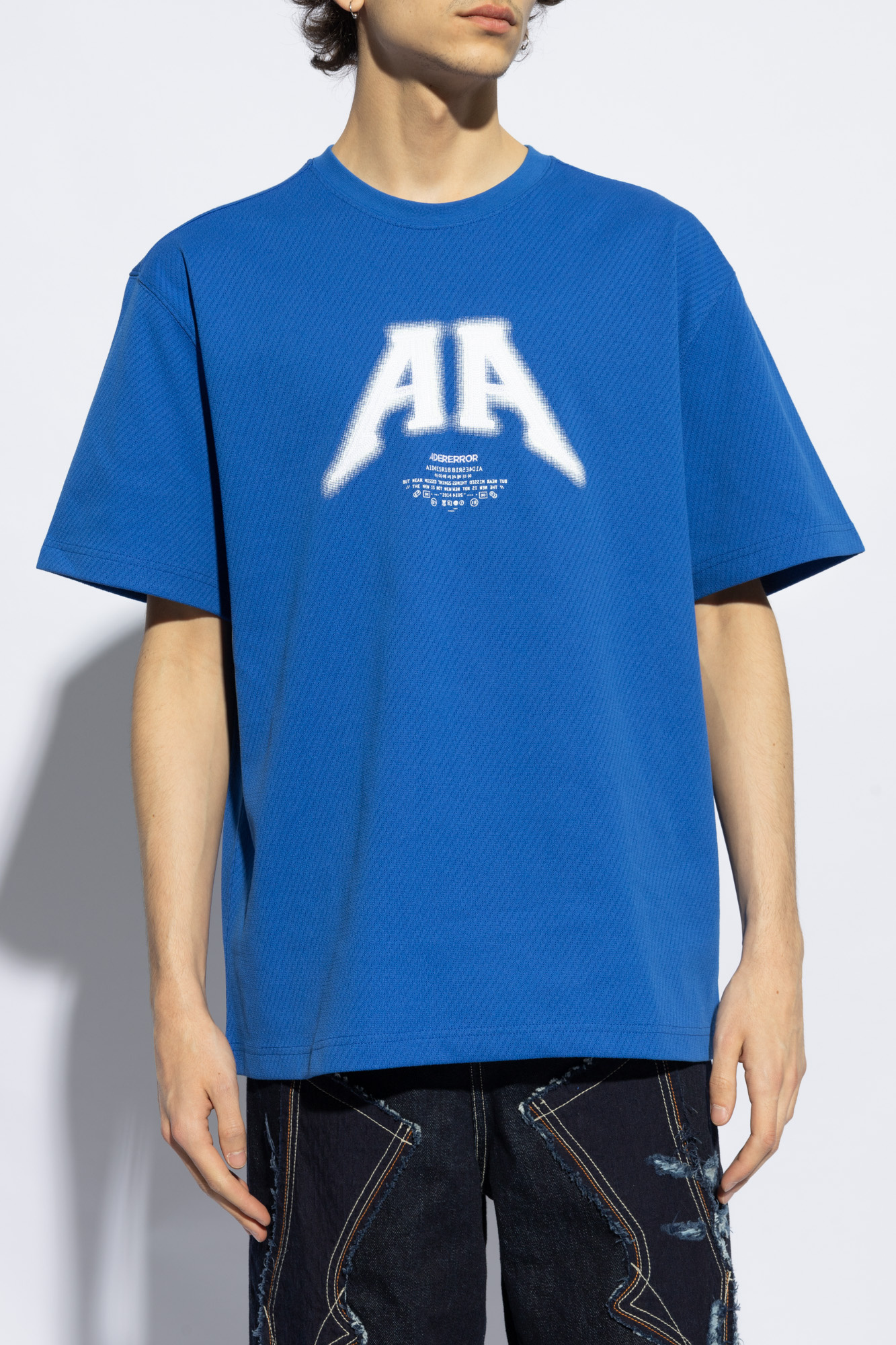 Ader Error Short-sleeved T-shirt In Blue