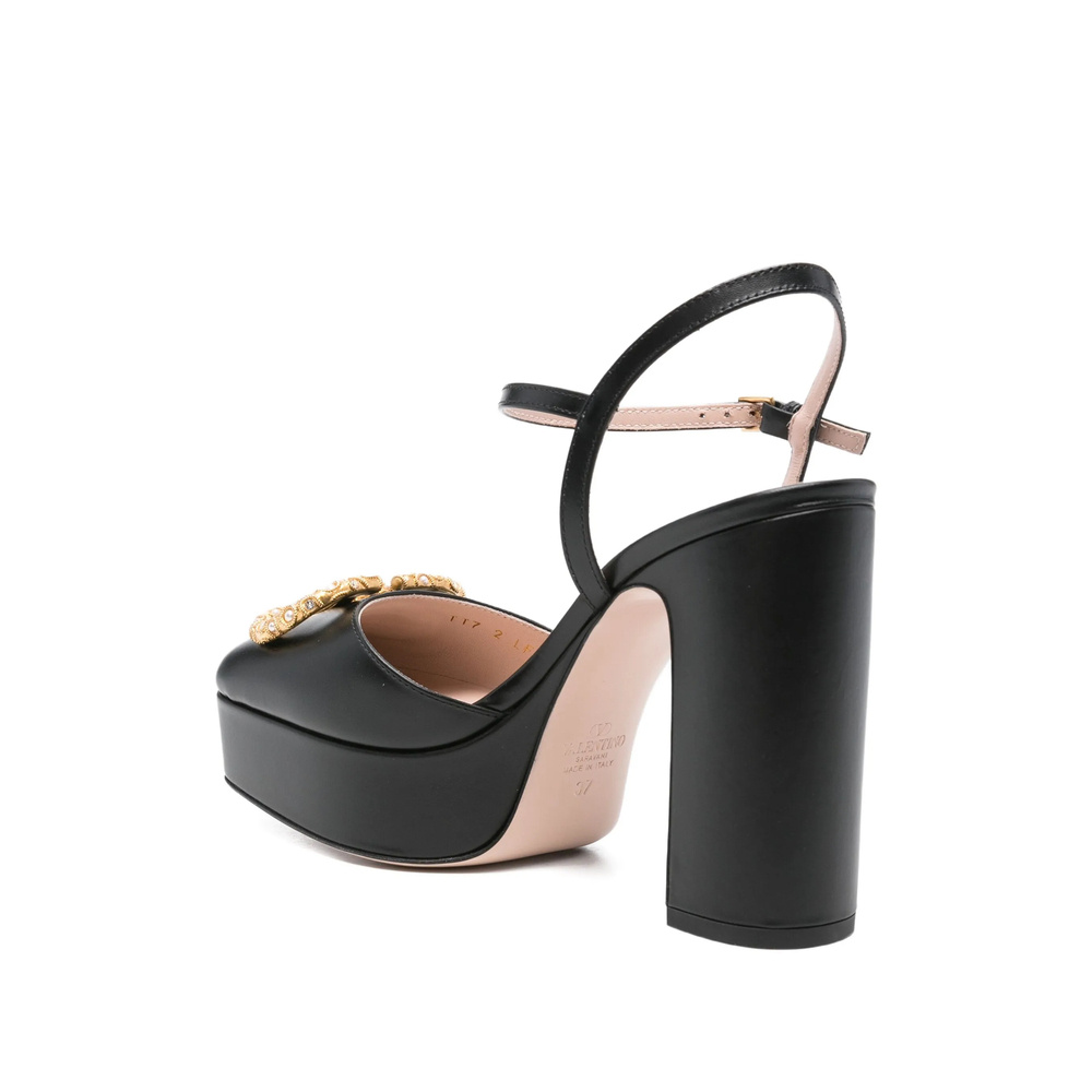 Valentino 110mm Vlogo Signature Platform Pumps In Black