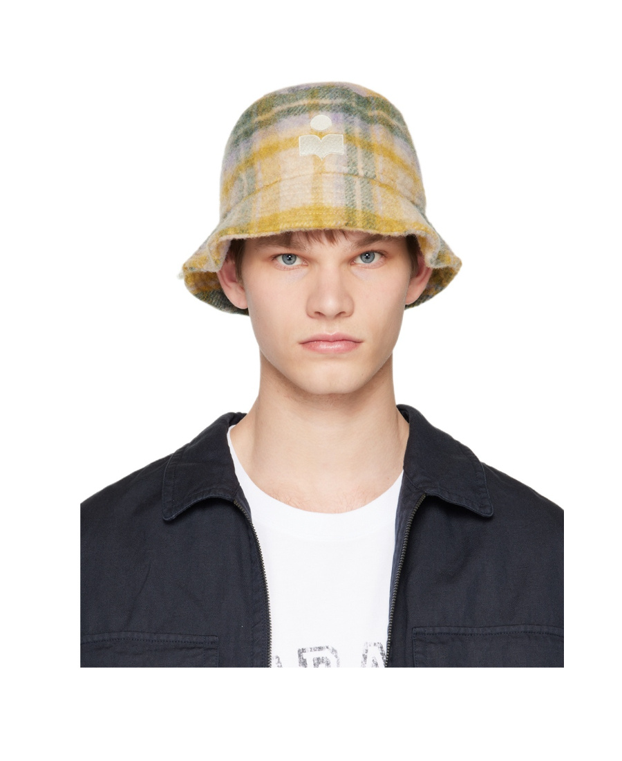 Isabel Marant Checked Fisherman's Hat In Black