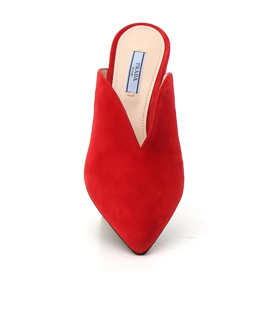 Prada Muller Heels In Red