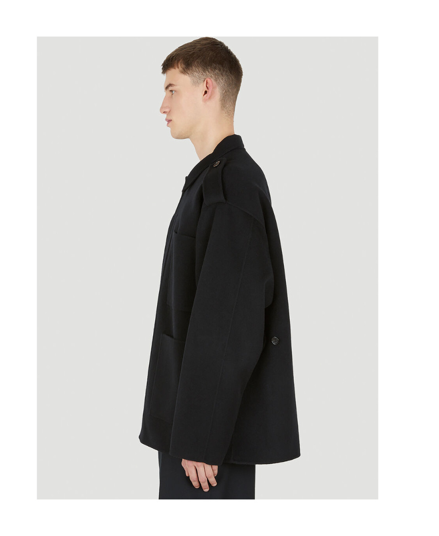 Shop Acne Studios Crinkled Lambskin Jacket In Black