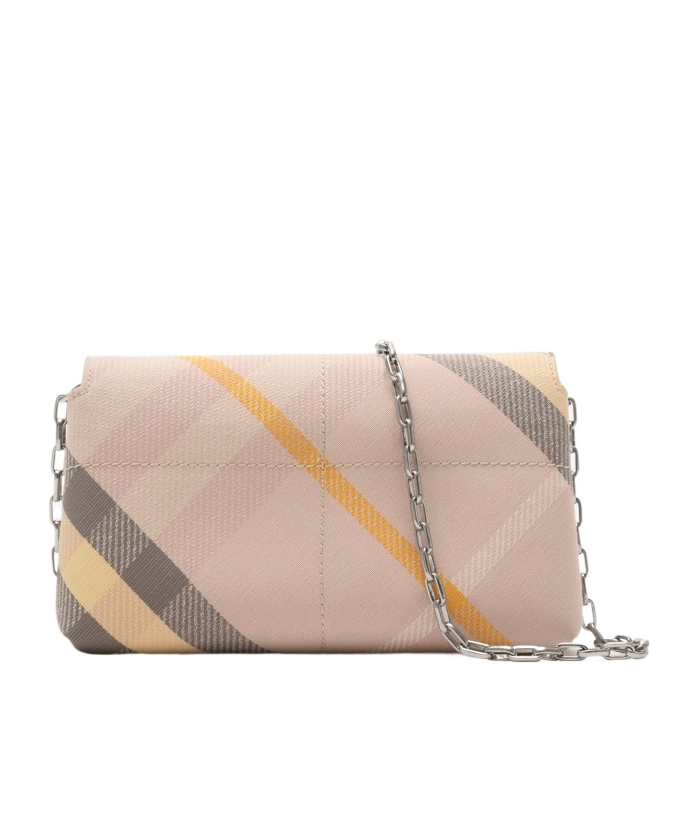 Burberry Snip Mini Check Jacquard Shoulder Bag In Nude