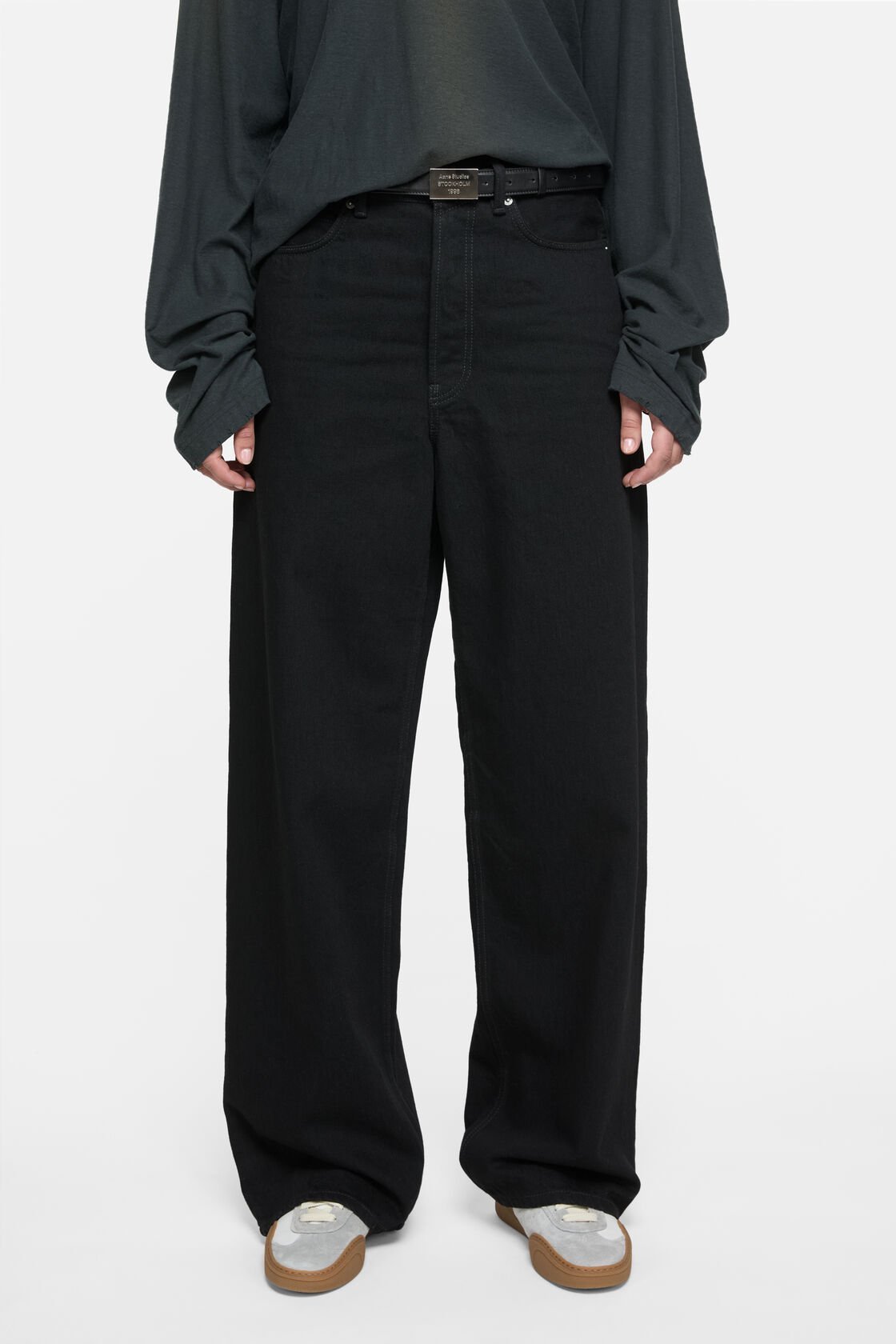 Acne Studios Jeans With Belt Loops In Black