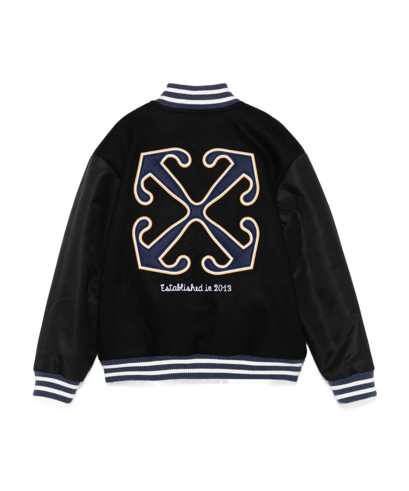 Off-white Arrow-patch Bomber Jacket In Black