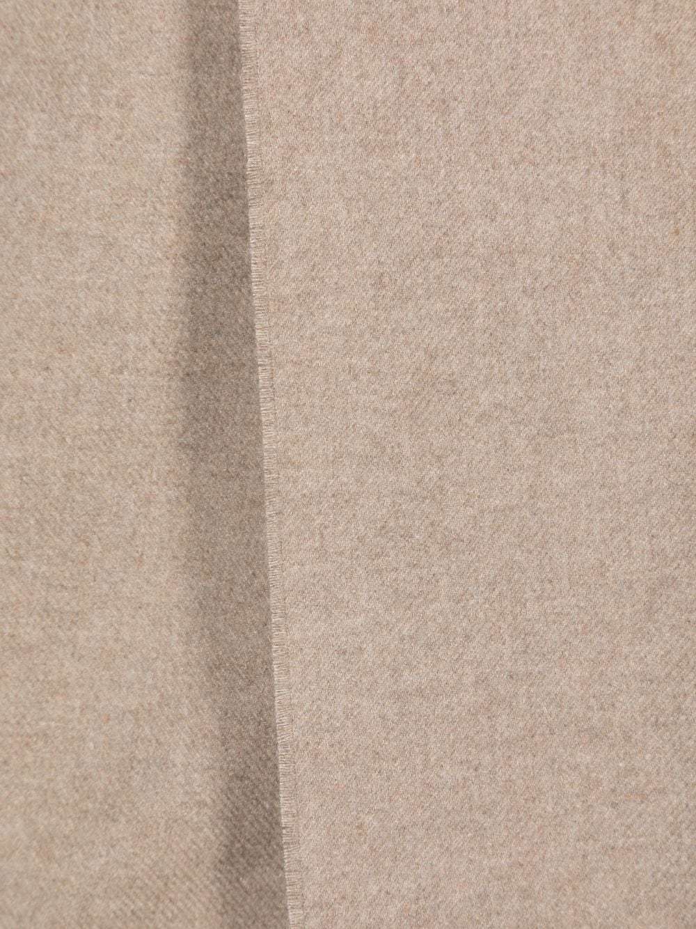 Brunello Cucinelli Fringed Silk Scarf In Nude