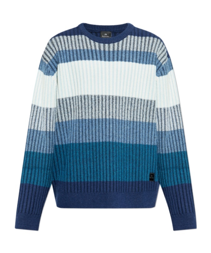 Ps By Paul Smith Long-sleeved Sweater In Gray