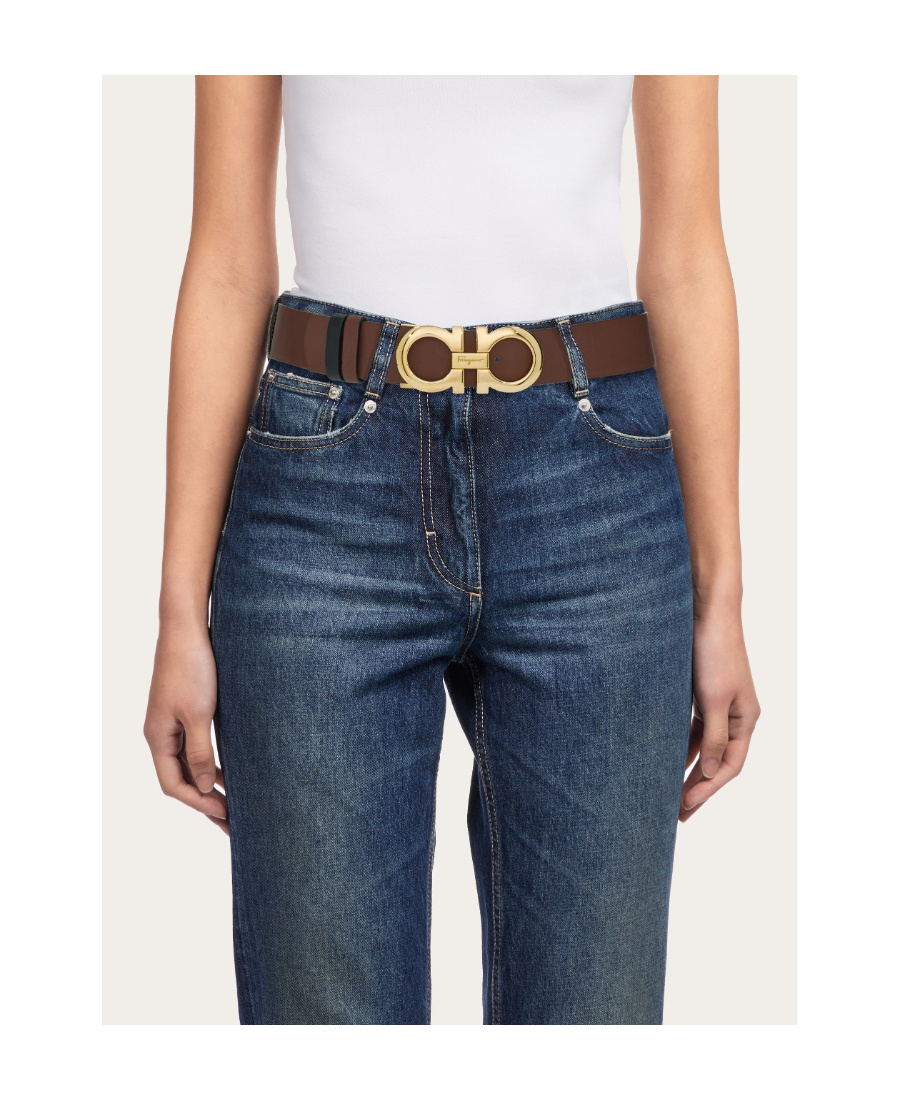 FERRAGAMO SALVATORE FERRAGAMO REVERSIBLE GANCINI BELT