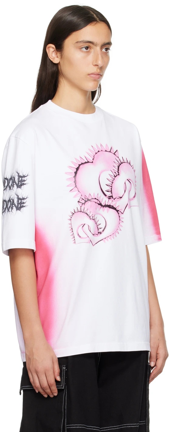 We11 Done Graphic-print Cotton T-shirt In White