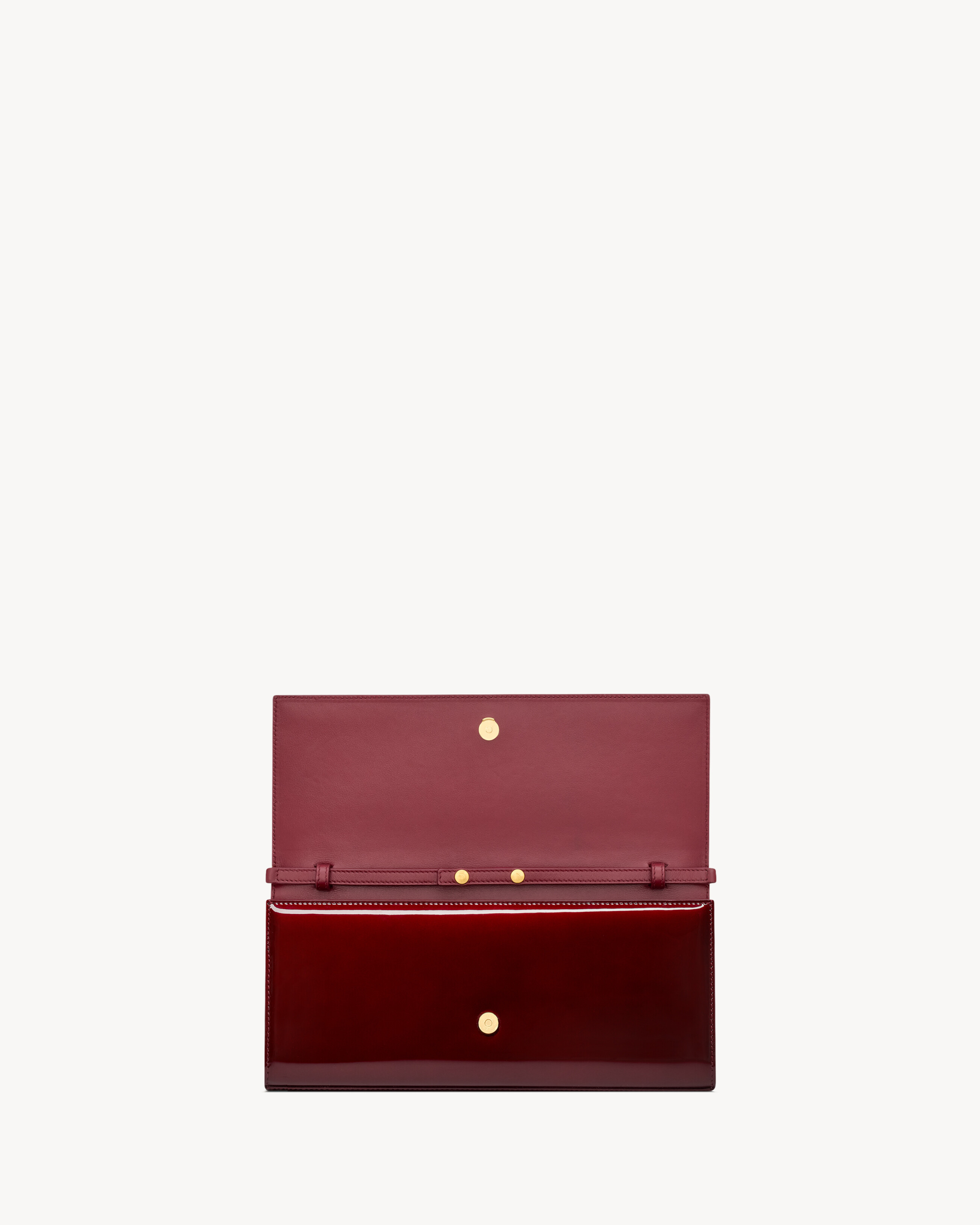 Saint Laurent Kate Clutch In Patent Leather In Purple