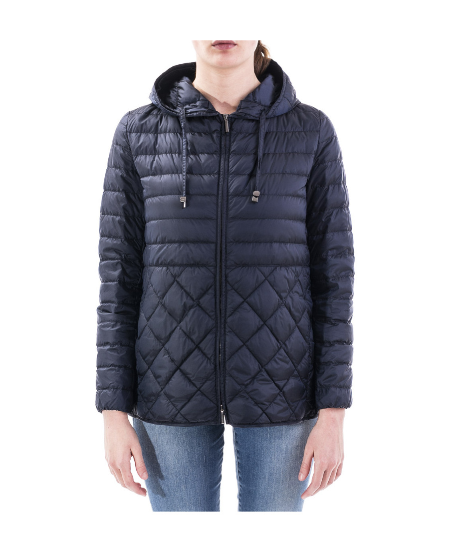 Max Mara Etresi Long-sleeved Hooded Down Jacket In Black