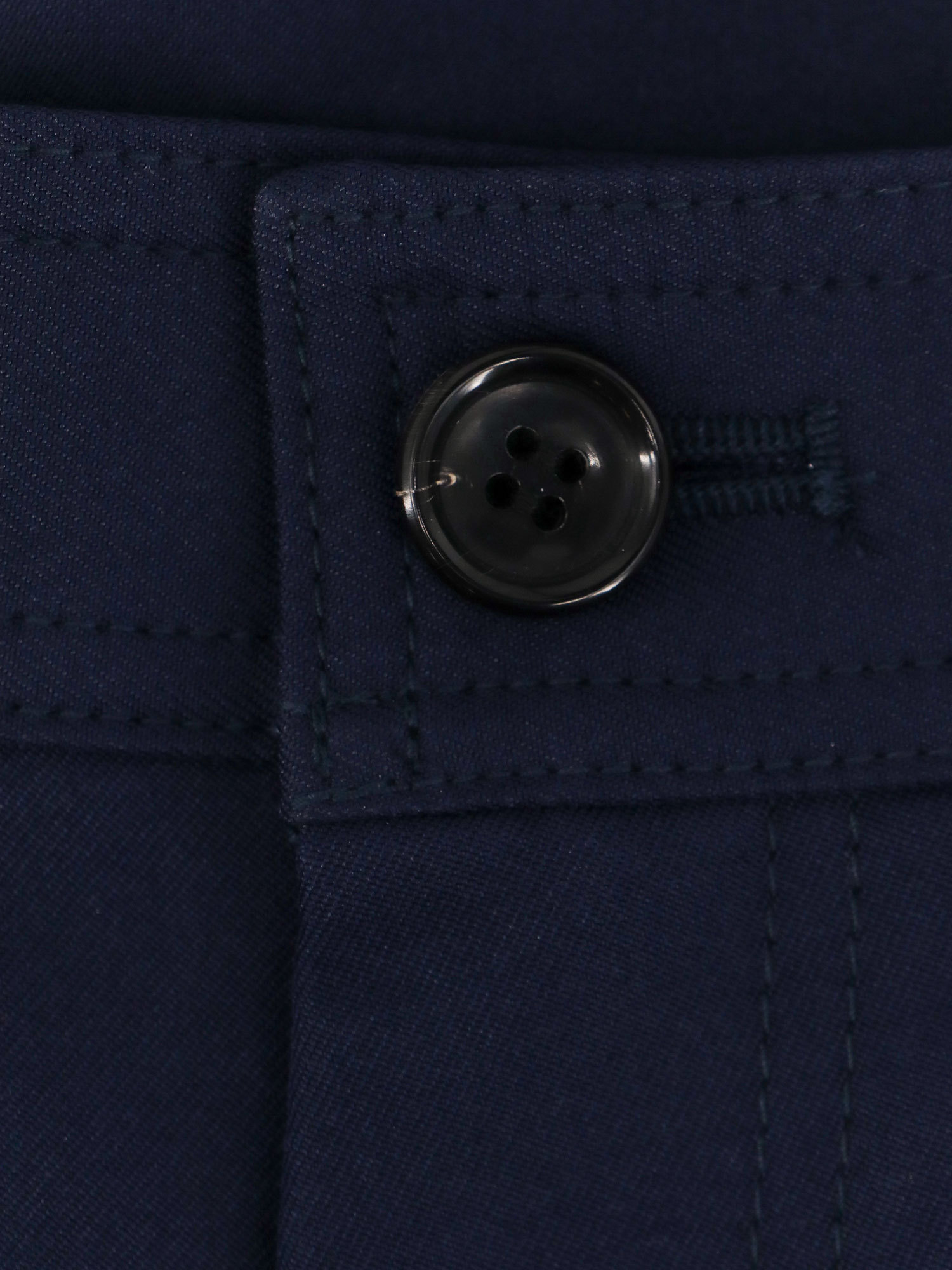 Comme Des Garçons Navy Blue Polyester Bermuda Shorts In Blue