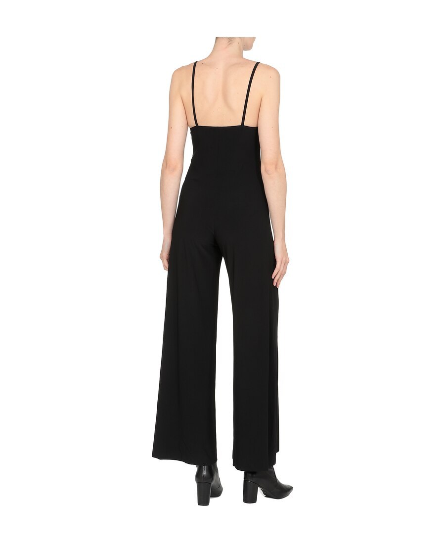 Shop Norma Kamali Plunging V-neck Jumpsuit In Black