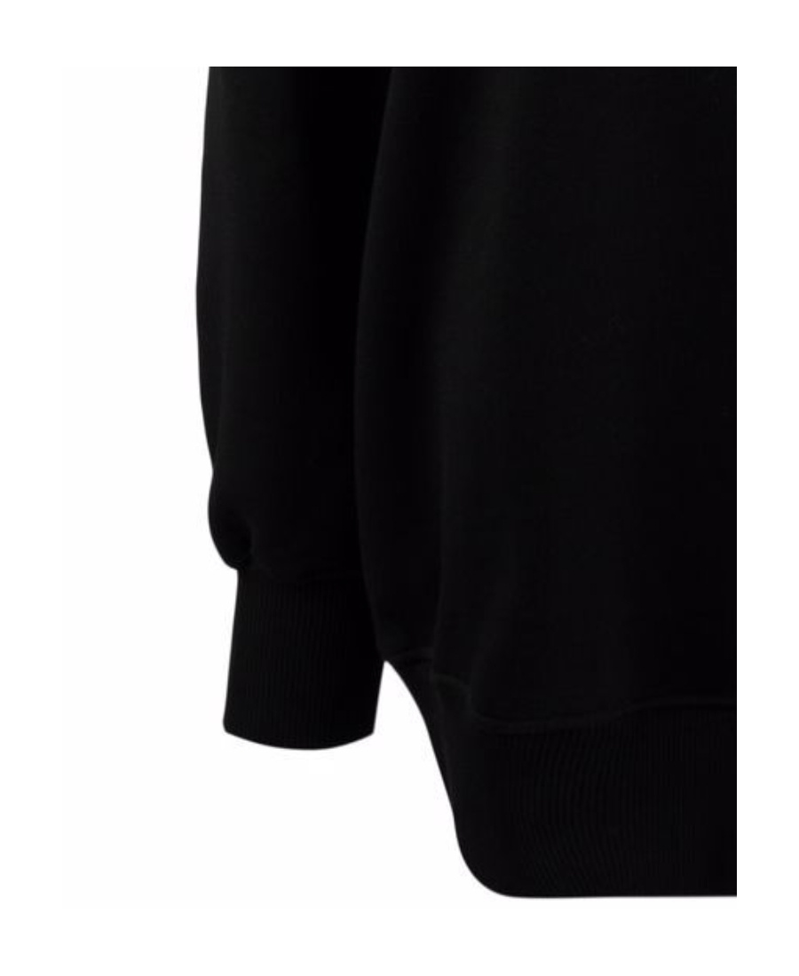 Versace Jeans Studded Logo-print Hoodie Dress In Black