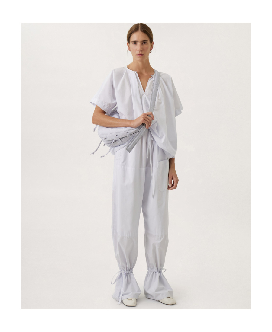 Lemaire Drawstring Casual Trousers In White