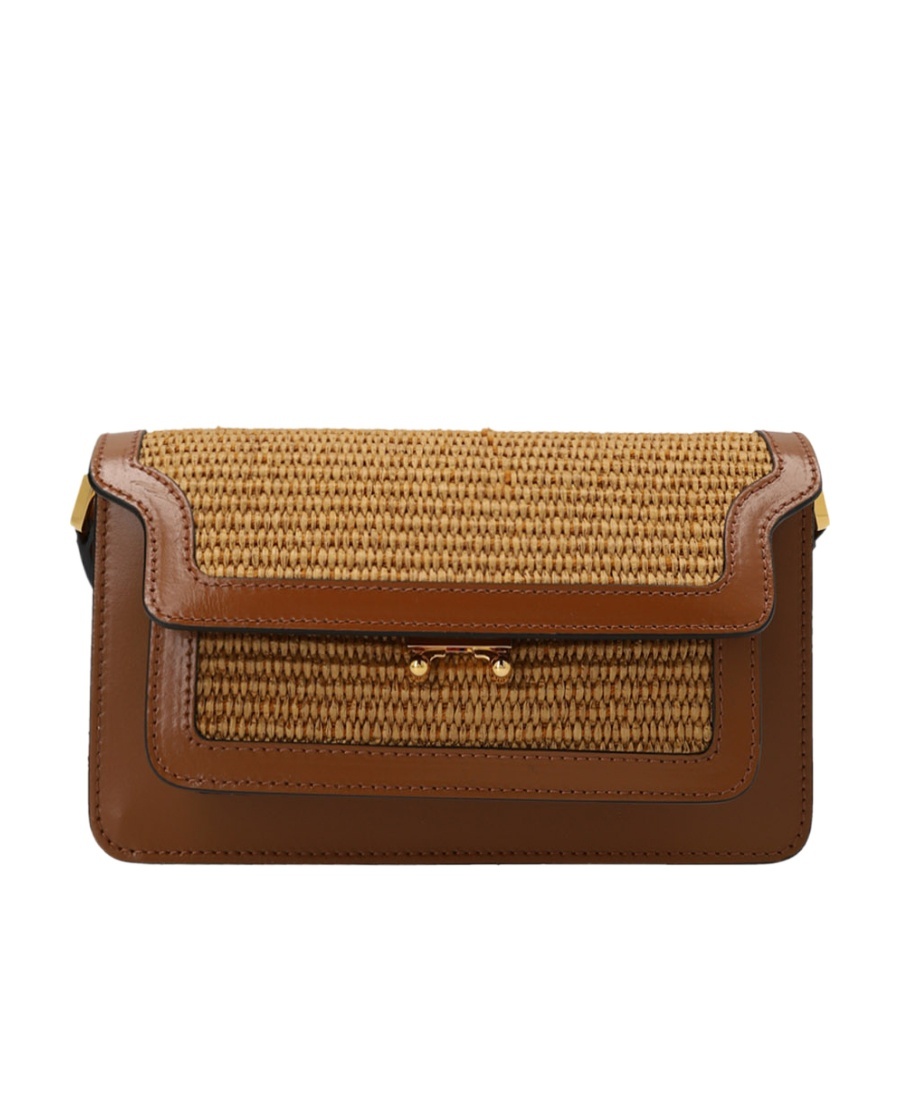 Marni Trunk Soft Raffia Bag In Brown