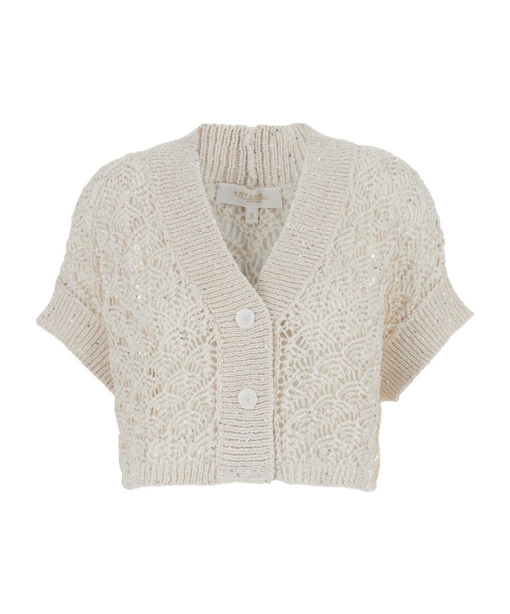 Antonelli Bizet Knit Cardigan With V Neck