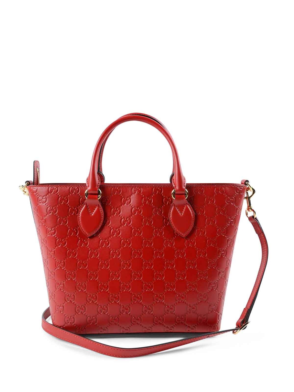 GUCCI GG LOGO EMBOSSED HANDBAG