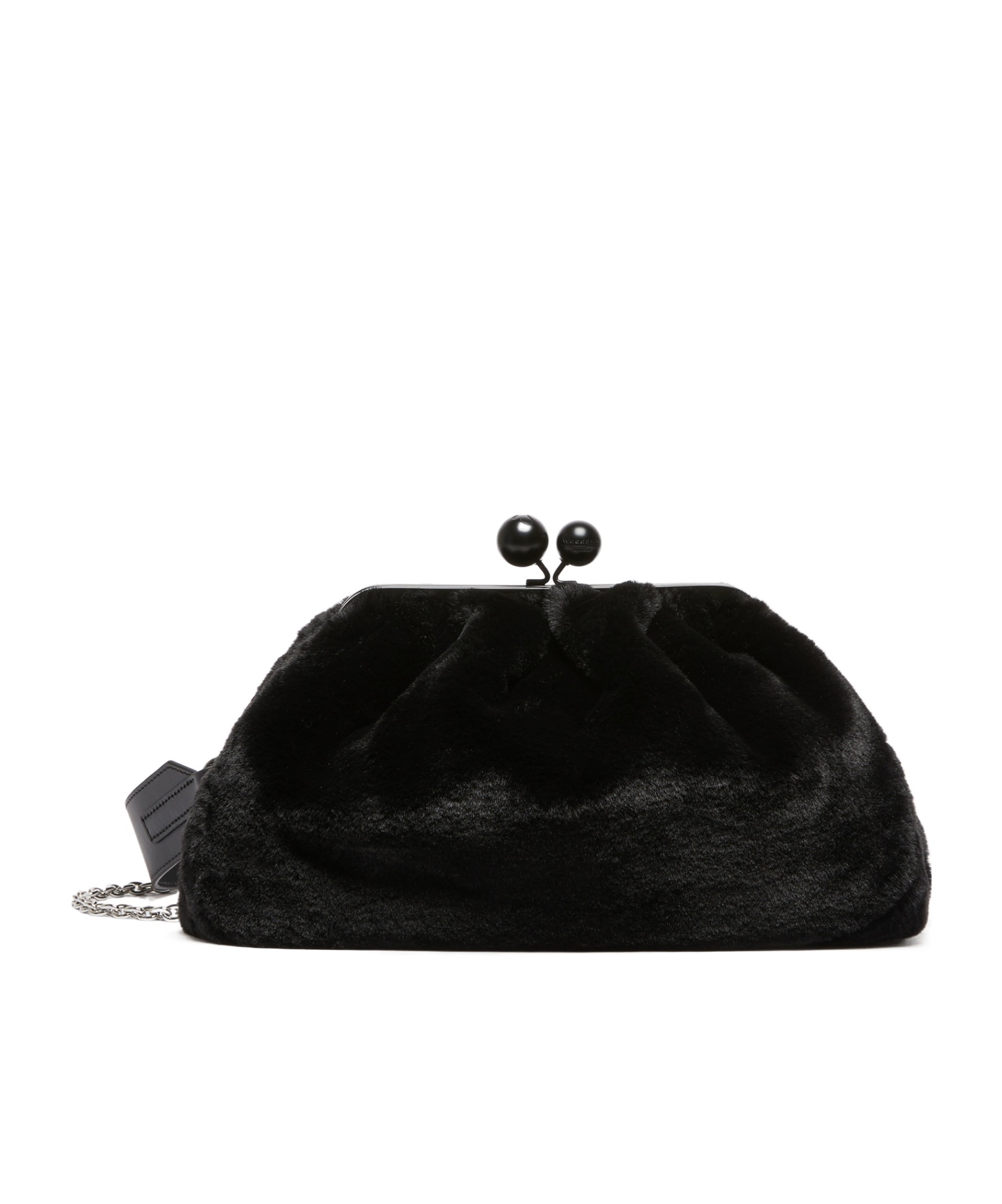 Weekend Max Mara Pasticcino Bag Medium Logo Clutch In Black