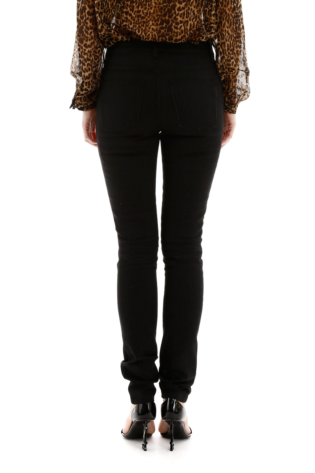 SAINT LAURENT MID-RISE SKINNY JEANS