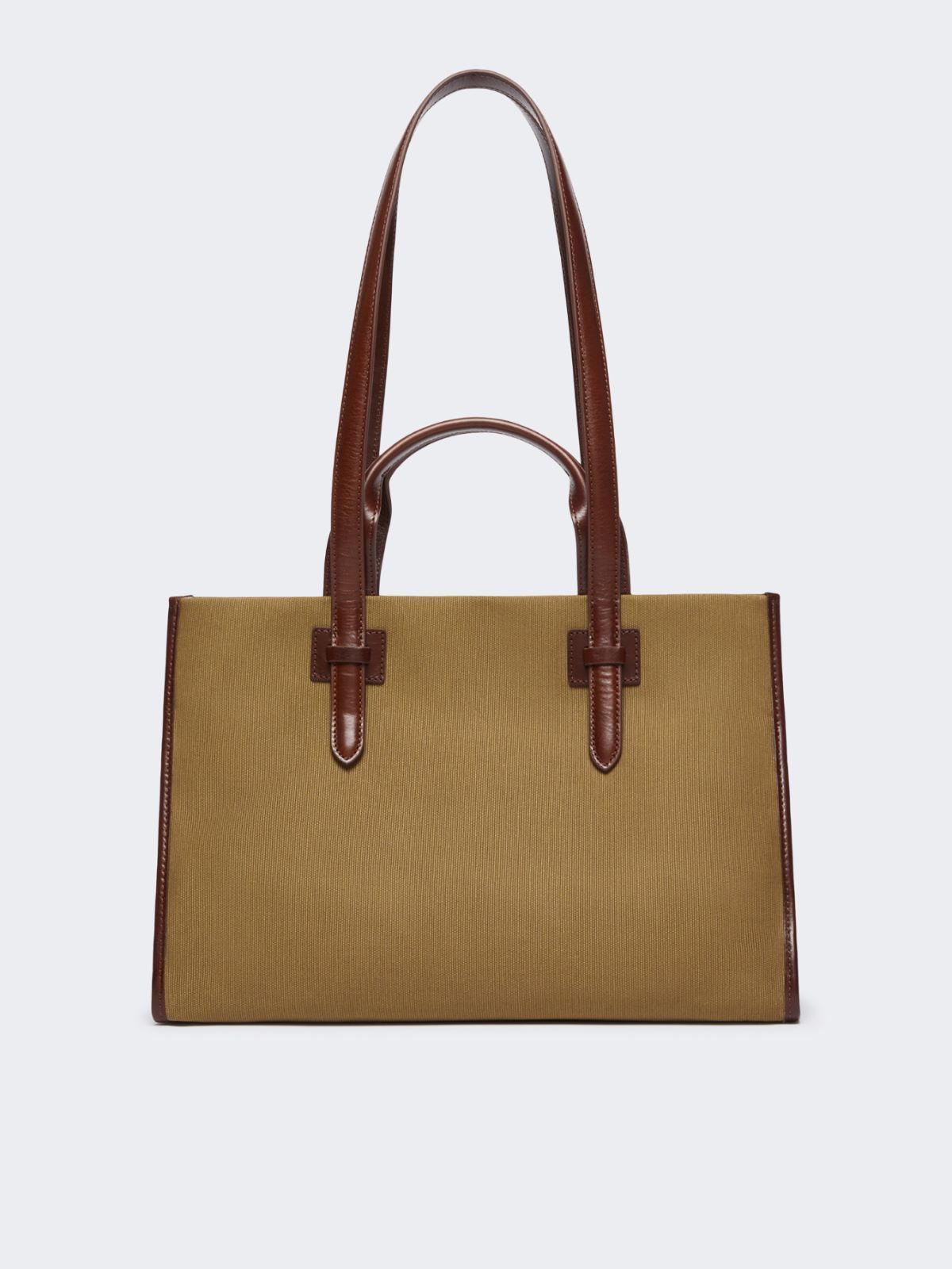 Weekend Max Mara Cotton And Leather Shopping Tote