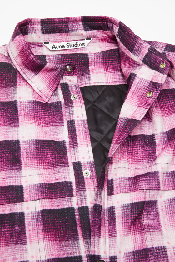 Acne Studios Checked Shirt In Pink