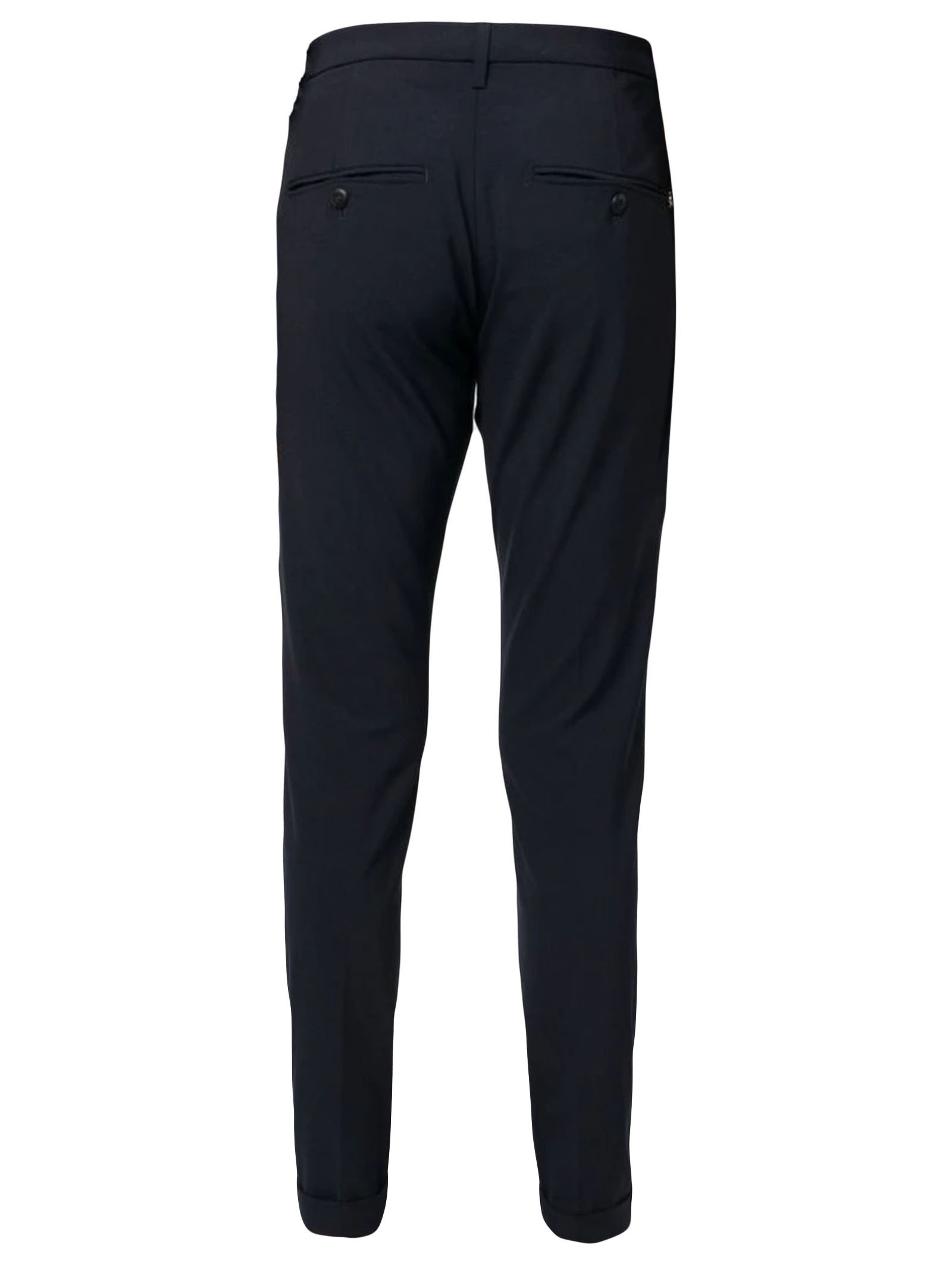 Dondup Logo-plaque Tailored Trousers In Blue