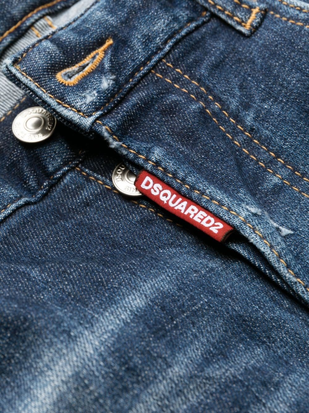 Dsquared2 Mid-rise Distressed Jeans In Blue