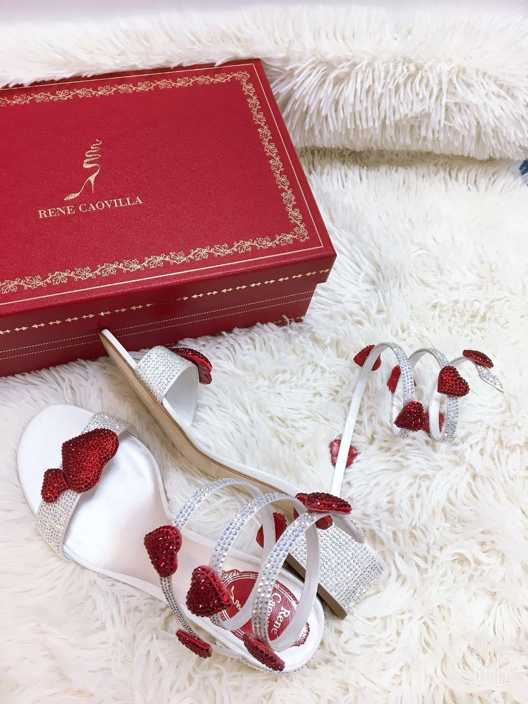 René Caovilla Love Straps Sandals In Red