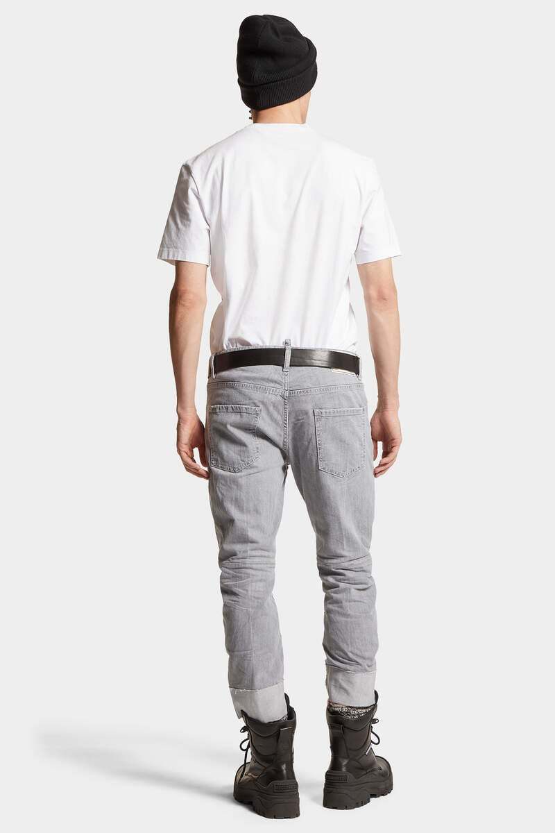 Dsquared2 Slim-fit Cropped Jeans In Gray
