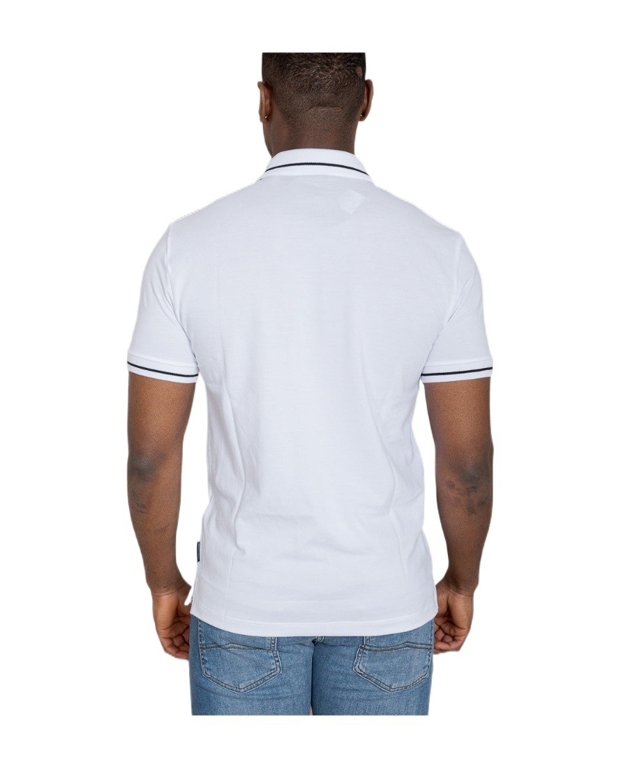 Armani Exchange Lapel Short-sleeved Polo Shirt In White