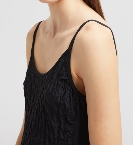 Moncler Maillot De Bain À Matelassage En Losanges In Black