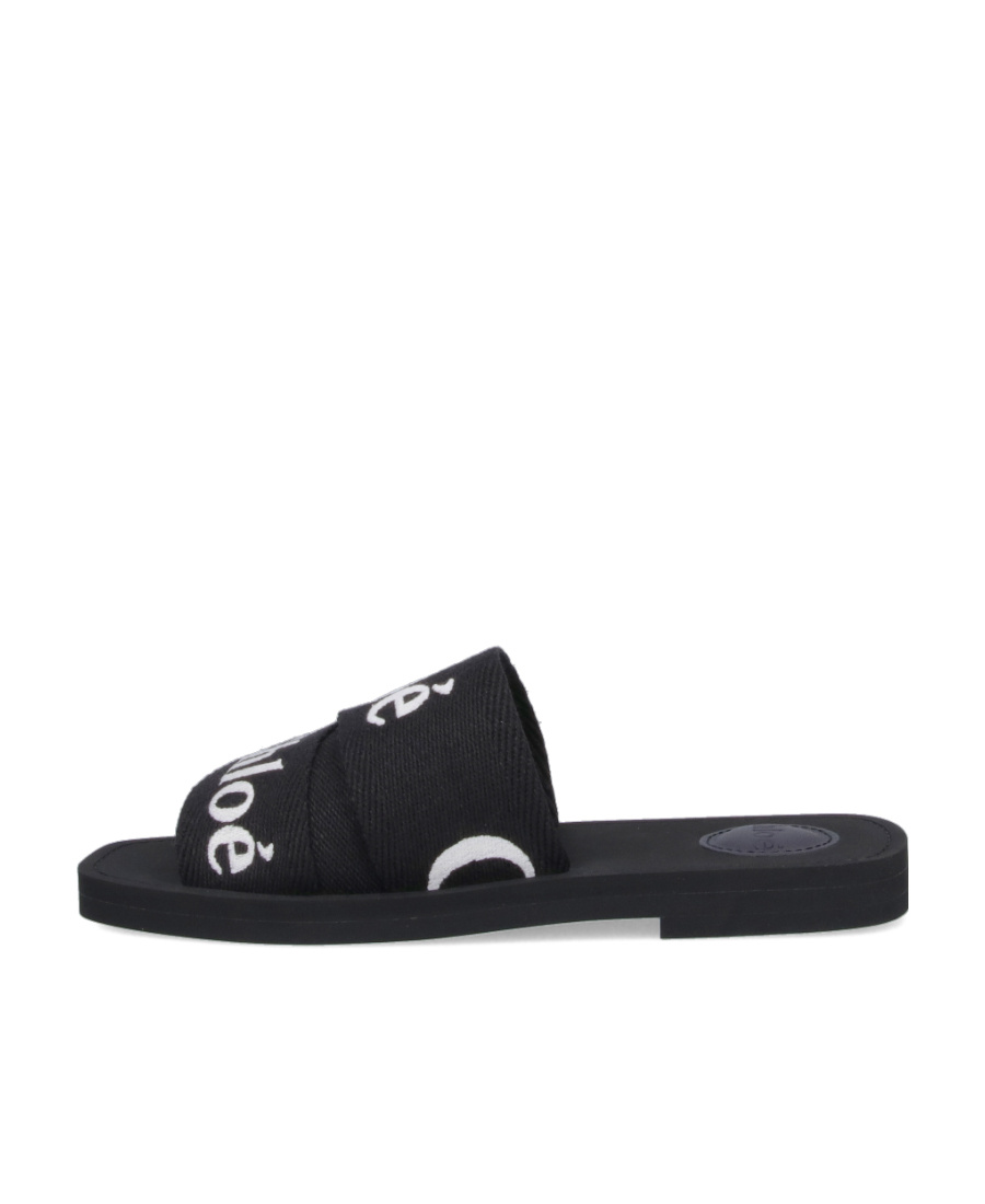 Chloé Black Woody Sandals In Black