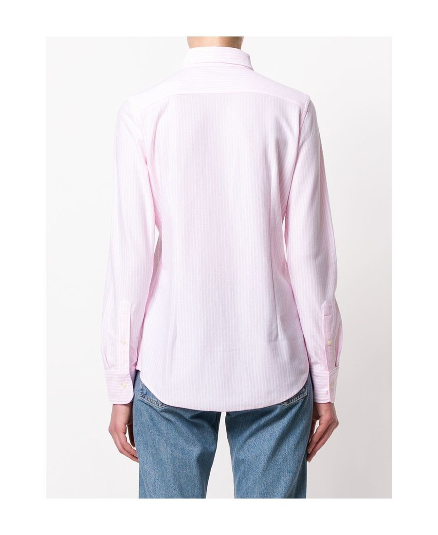 Shop Polo Ralph Lauren Logo-embroidered Oxford Shirt In Pink