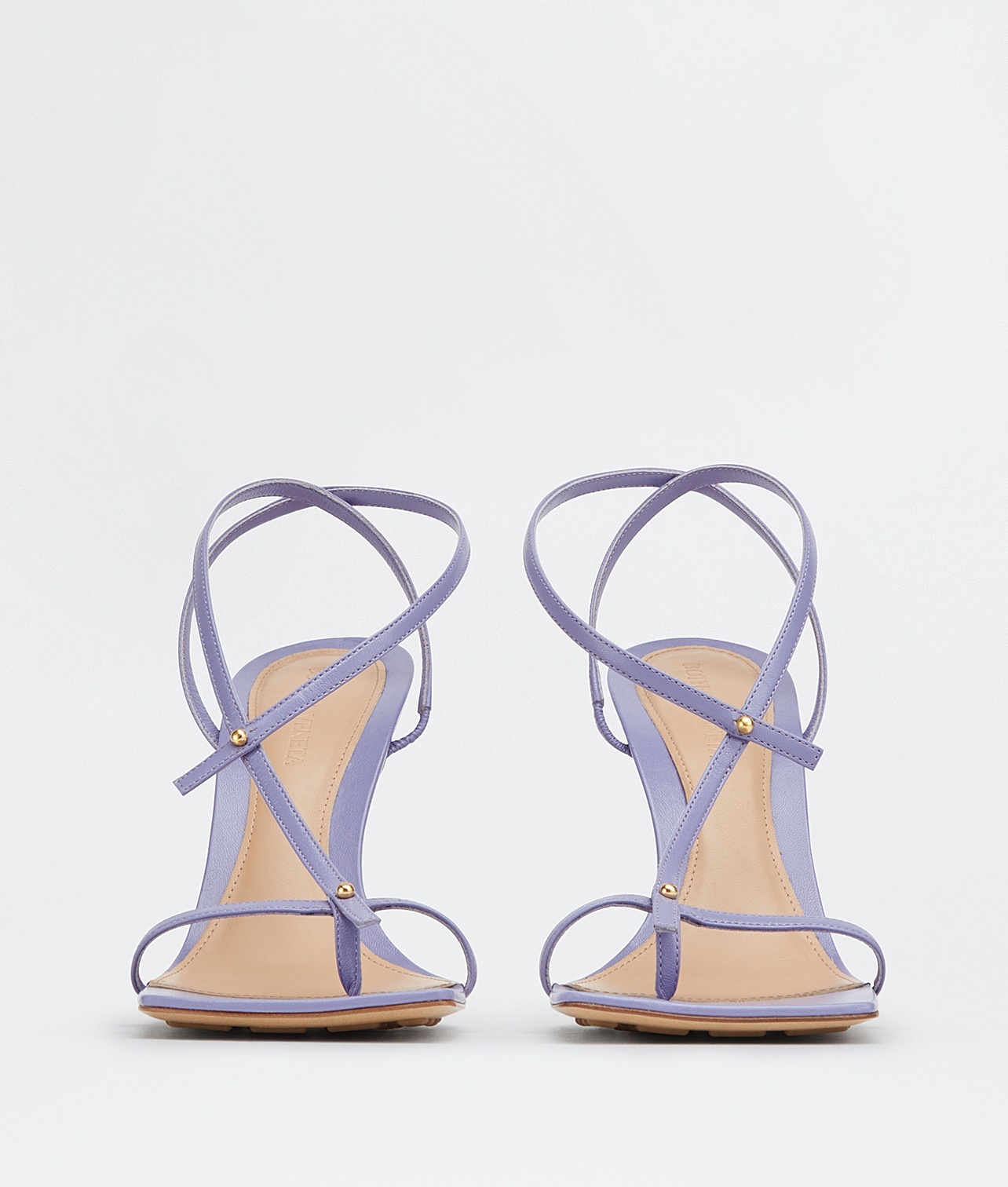 Bottega Veneta Stretch Square-toe Sandals In Purple