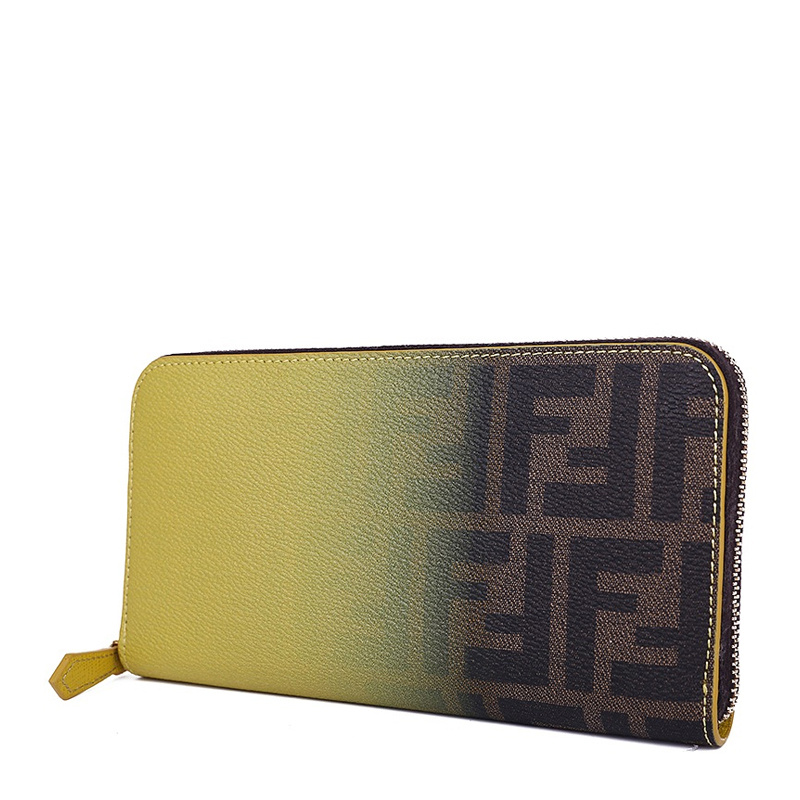 Fendi Gradient 'crayons' Wallet In Yellow