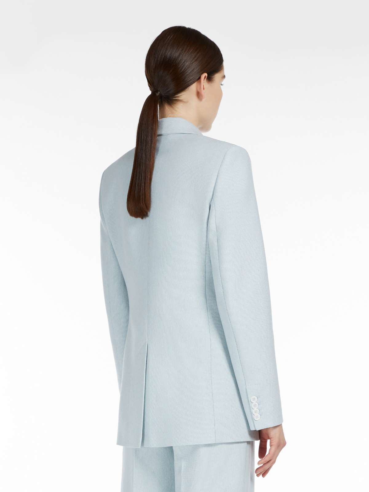 Max Mara Breasted Slim Suit Jacket In Blue