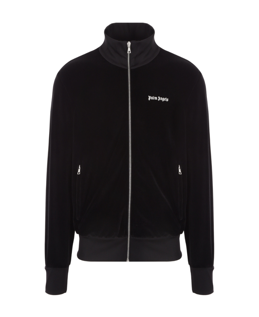 Shop Palm Angels Logo-print Track Jacket In Black