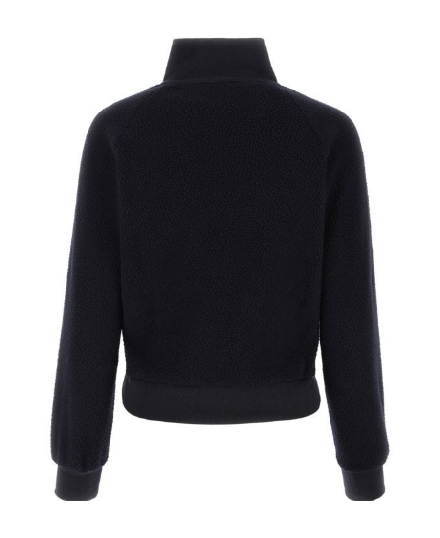 Sporty And Rich Half-zip Fleece Sweatshirt In Black