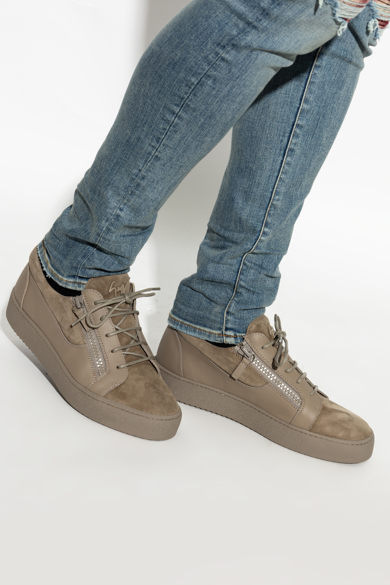 Giuseppe Zanotti Frankie Sneakers In Gray