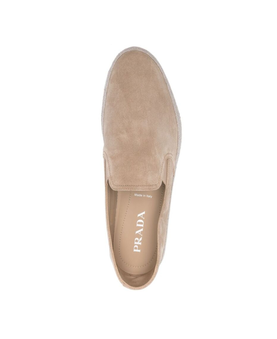 Prada Suede Slip-on Espadrilles In Nude