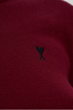 Ami Alexandre Mattiussi Long-sleeved Sweater In Burgundy