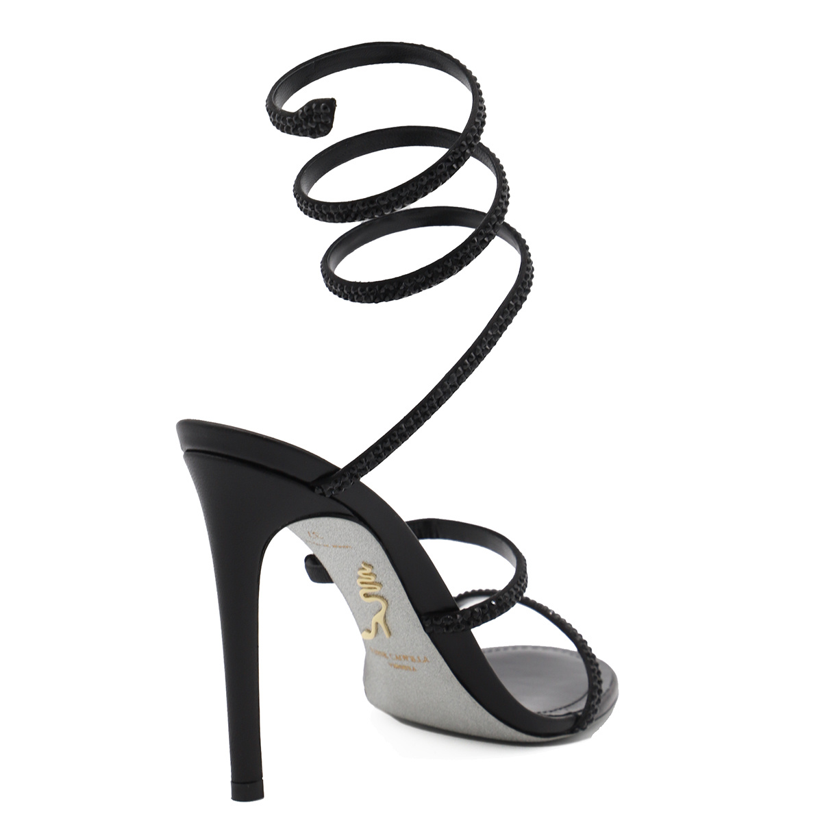 René Caovilla Suede Cleo Sandals 105 In Black