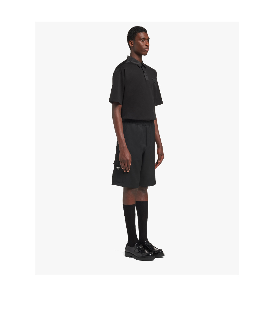 Prada Wool Bermuda Shorts In Black