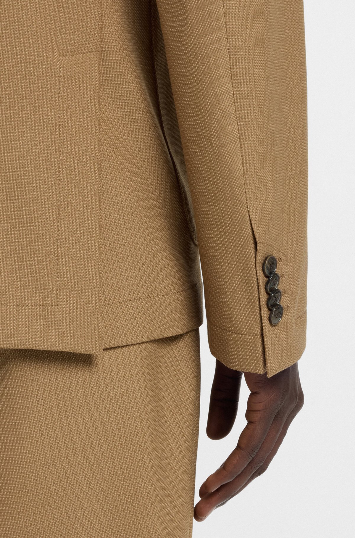 Hugo Boss Single Breasted Blazer In Brown